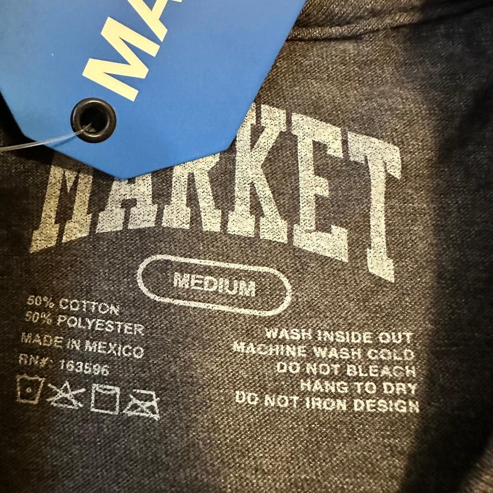 Market Mens Call My Lawyer Graphic T-Shirt Charcoal Grey Medium NEW - Picture 4 of 5